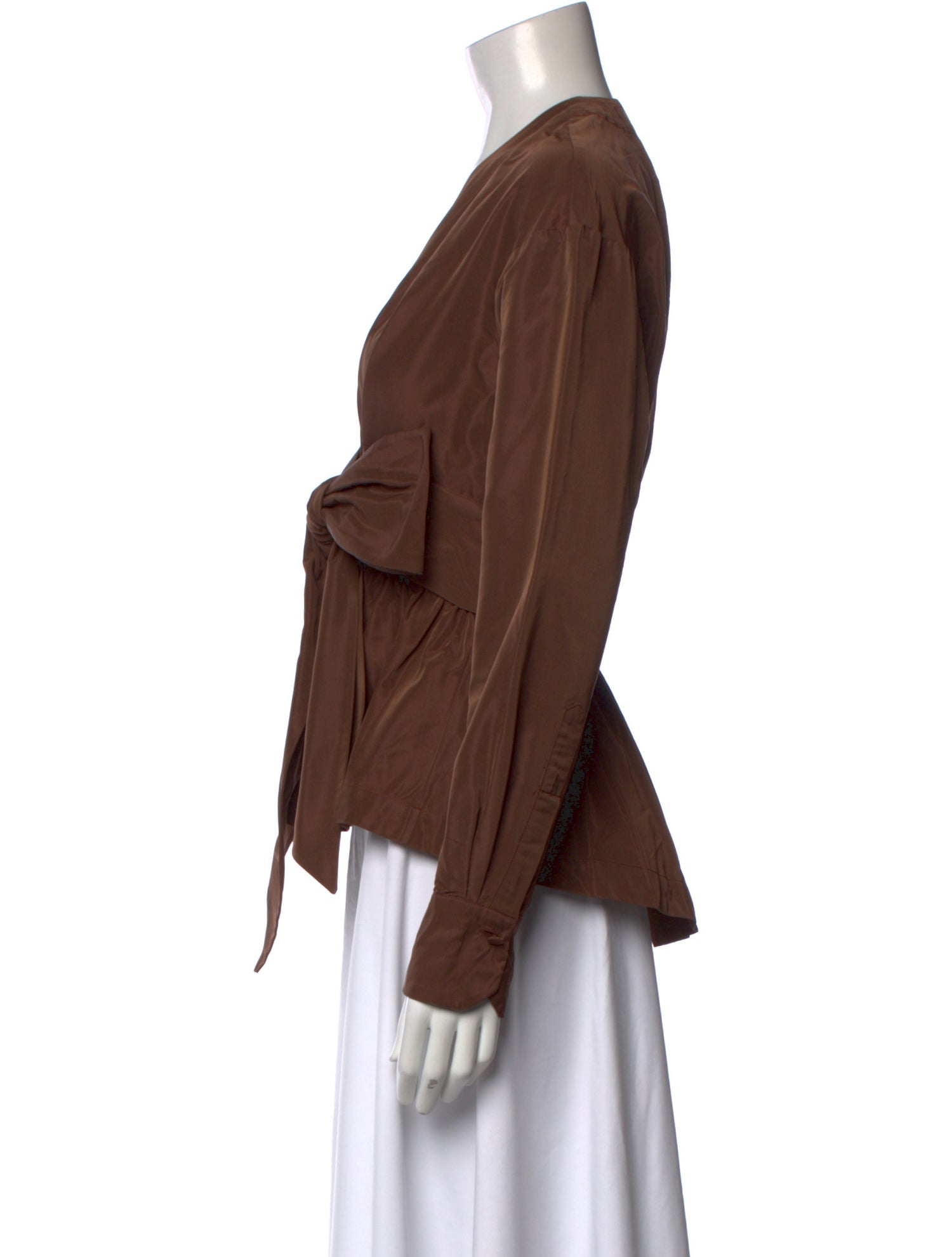 Silvia Tcherassi V-Neck Long Sleeve Blouse