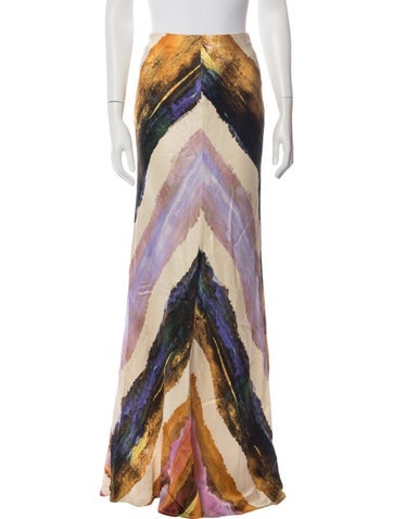 Pre-owned Silvia Tcherassi Printed Long Skirt W/ Tags In Neutrals