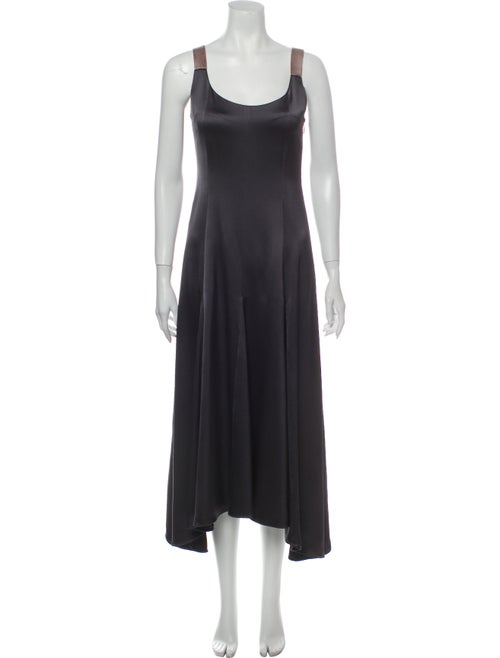 Alejandra Alonso Rojas Scoop Neck Midi Length Dres
