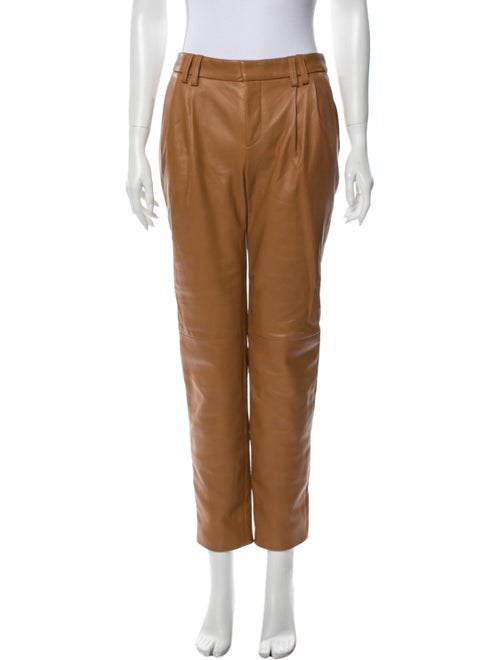 Alejandra Alonso Rojas Leather Straight Leg Pants