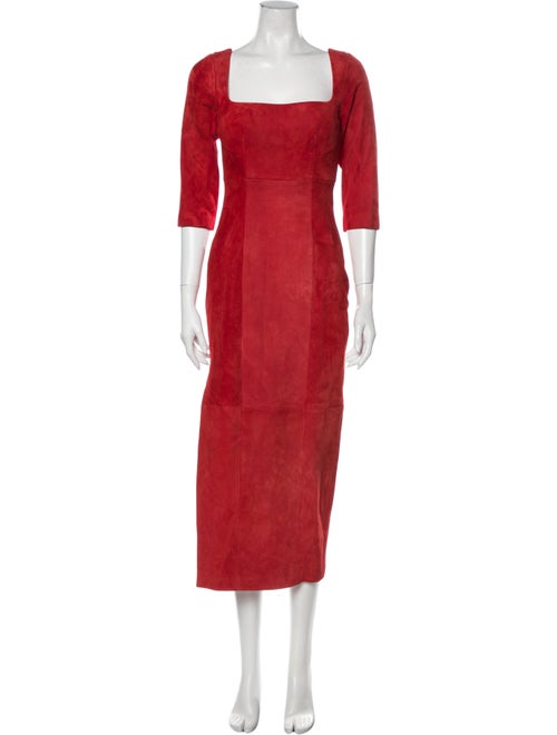 Alejandra Alonso Rojas Square Neckline Long Dress
