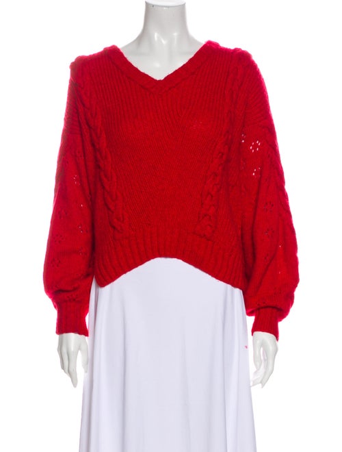 Alejandra Alonso Rojas V-Neck Sweater Red