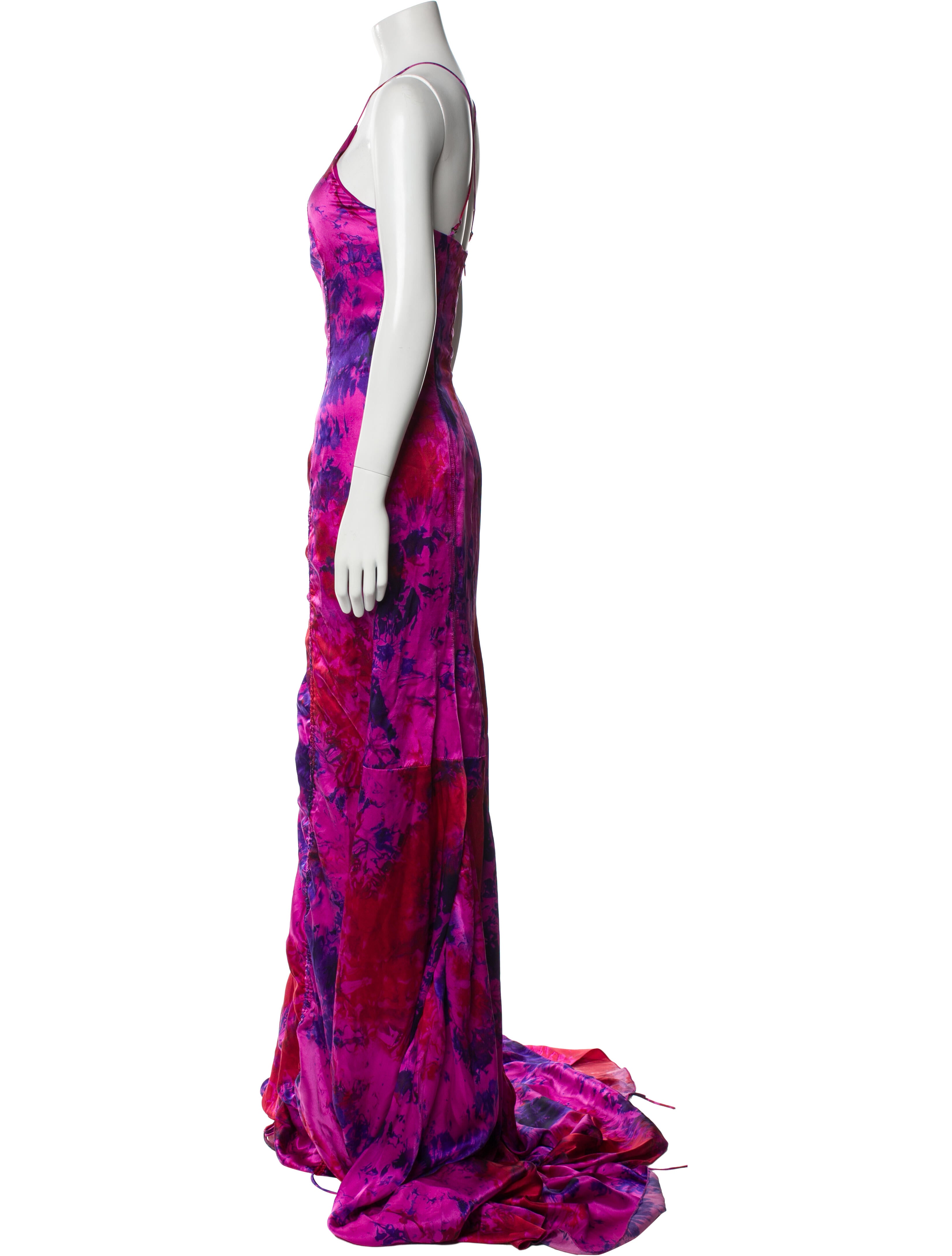 Alejandra Alonso Rojas Silk Long Dress