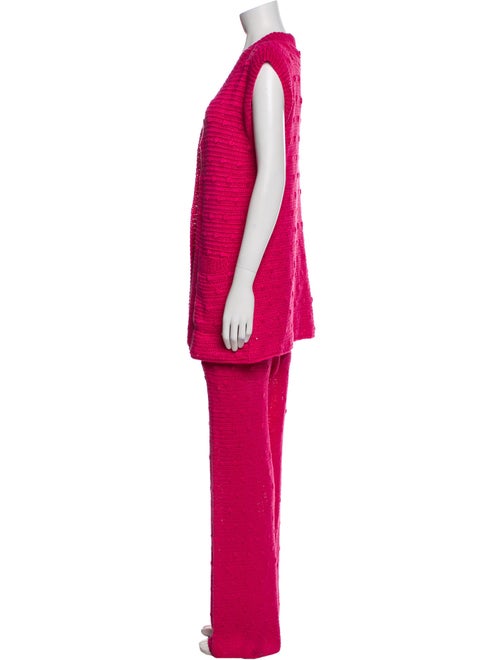 Alejandra Alonso Rojas Silk Crochet Trim Pant Set