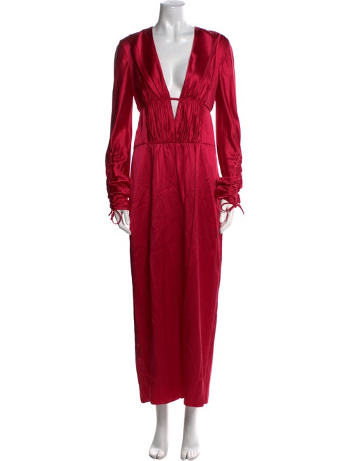 Alejandra Alonso Rojas V-Neck Long Dress