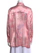 Alejandra Alonso Rojas Silk Printed Button-Up Top