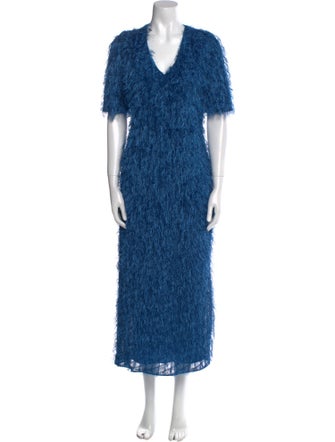 Alejandra Alonso Rojas V-Neck Long Dress