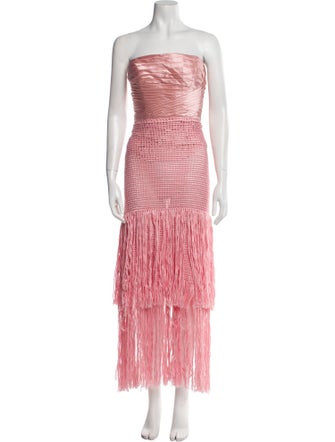 Alejandra Alonso Rojas Silk Midi Length Dress