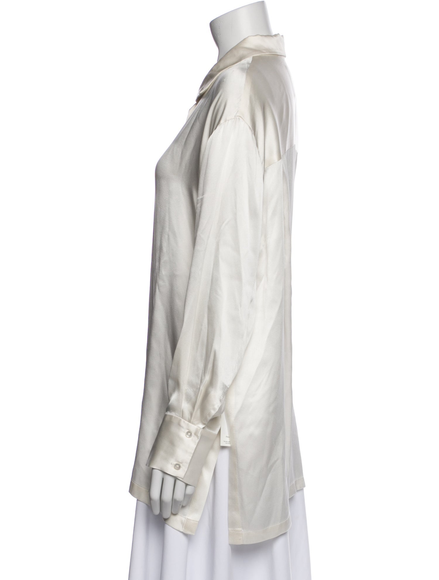 Alejandra Alonso Rojas Silk Long Sleeve Button-Up Top