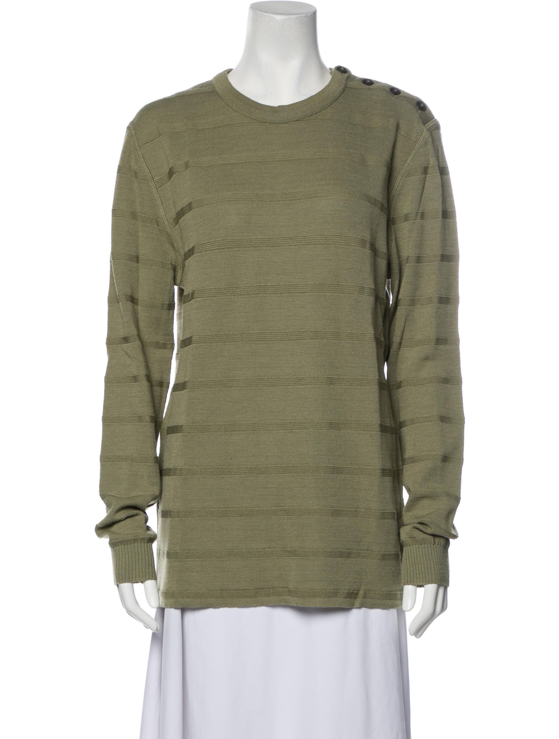 AMI Alexandre Mattiussi Merino Wool Striped Pullover