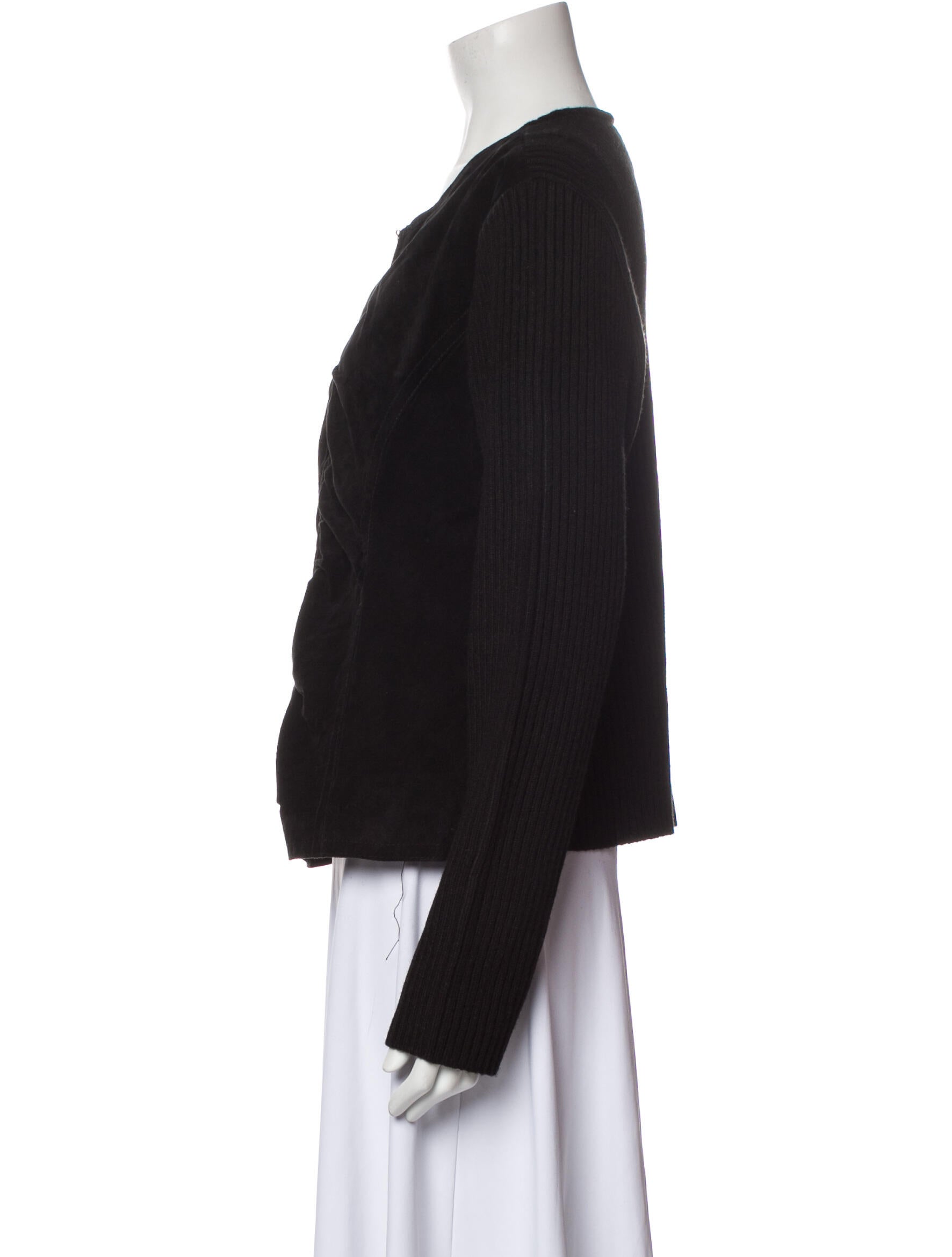 AMI Leather Evening Jacket Black Jackets, Clothing AAMII21168 The