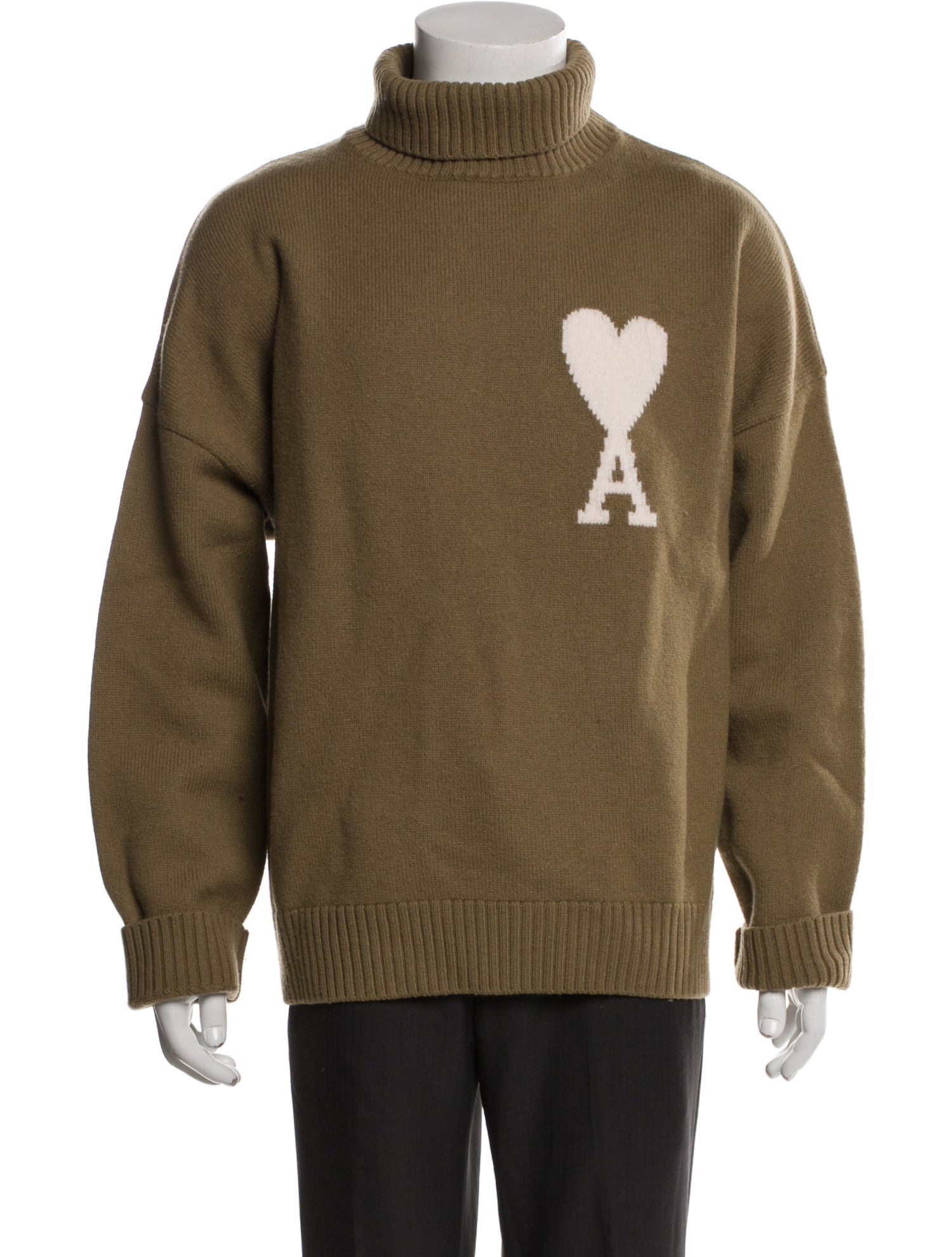 AMI Merino Wool Graphic Print Pullover