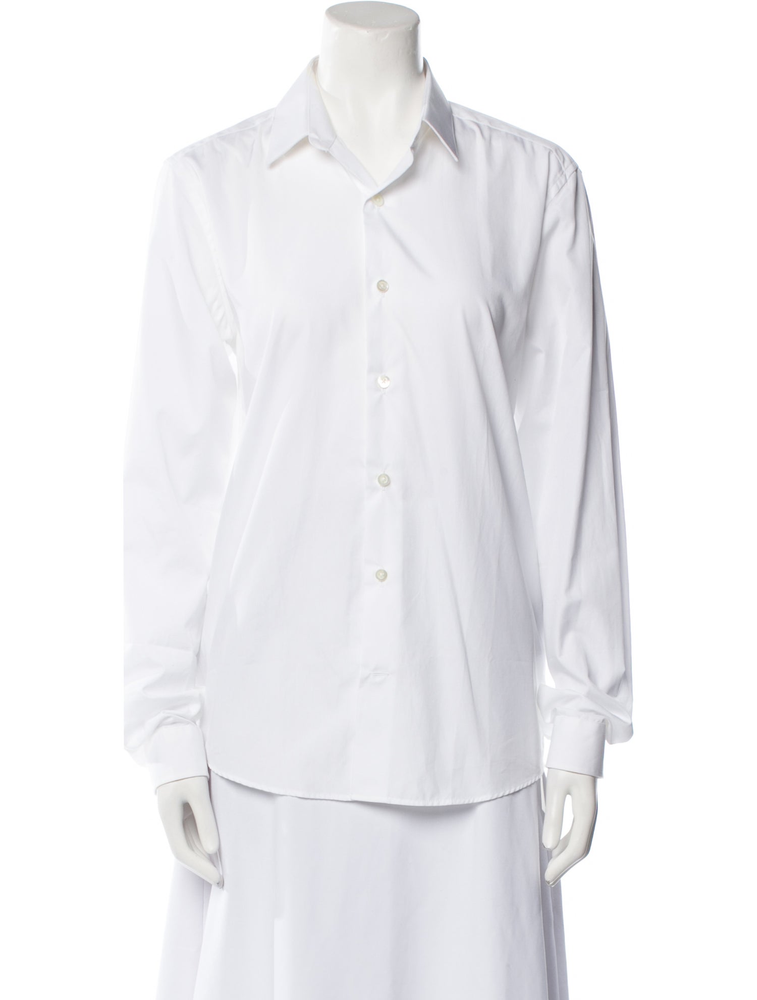 AMI Long Sleeve Button-Up Top