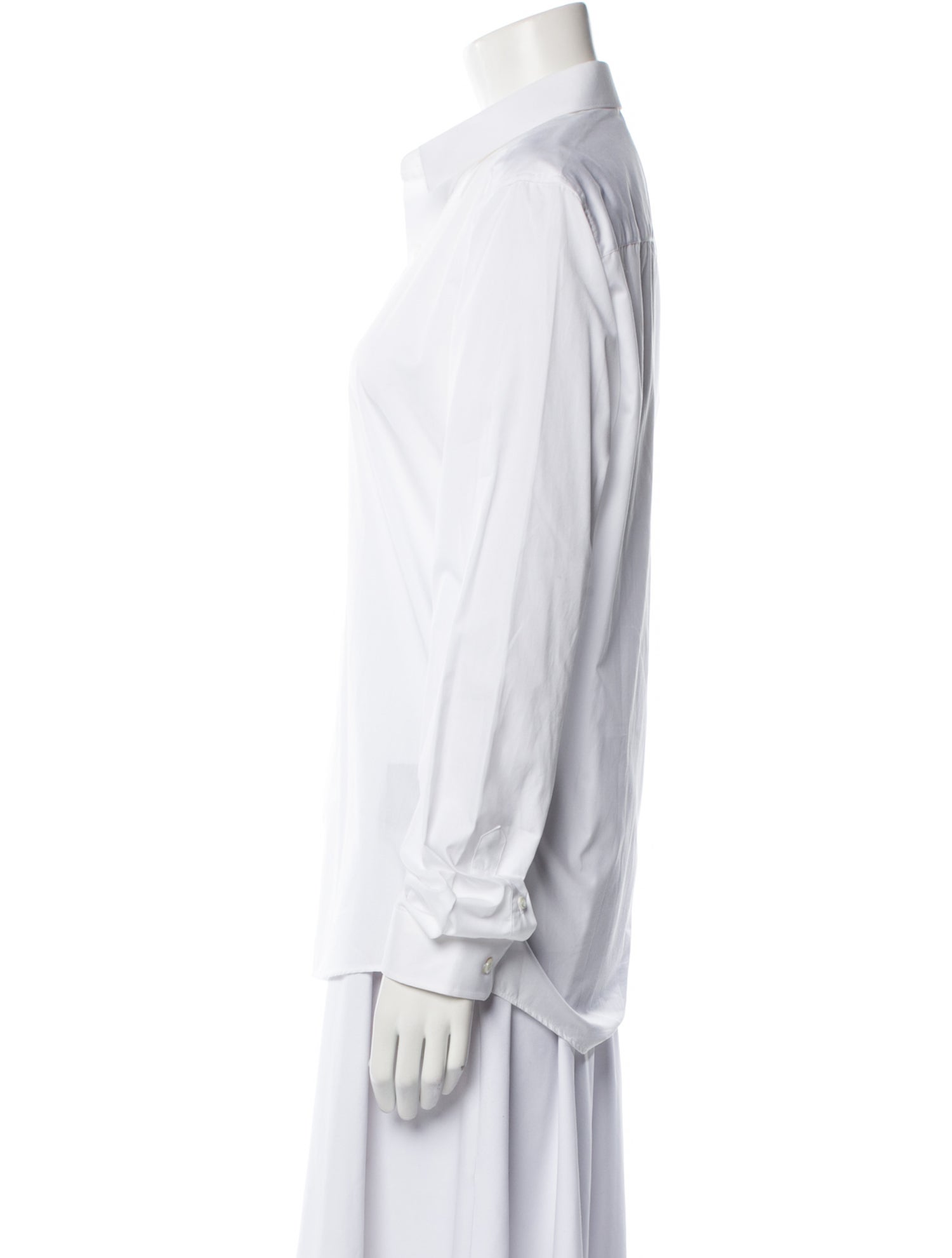 AMI Long Sleeve Button-Up Top
