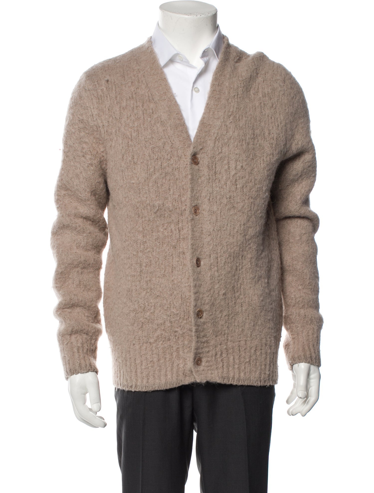 AMI V-Neck Long Sleeve Cardigan