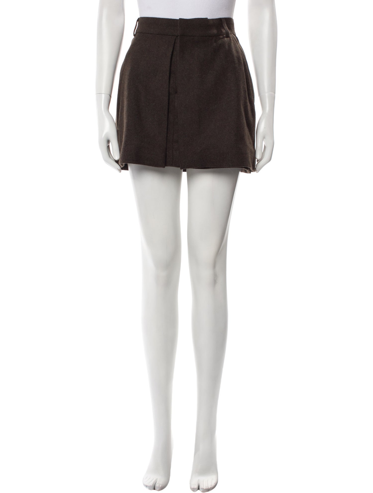 AMI Alexandre Mattiussi Wool Mini Skirt