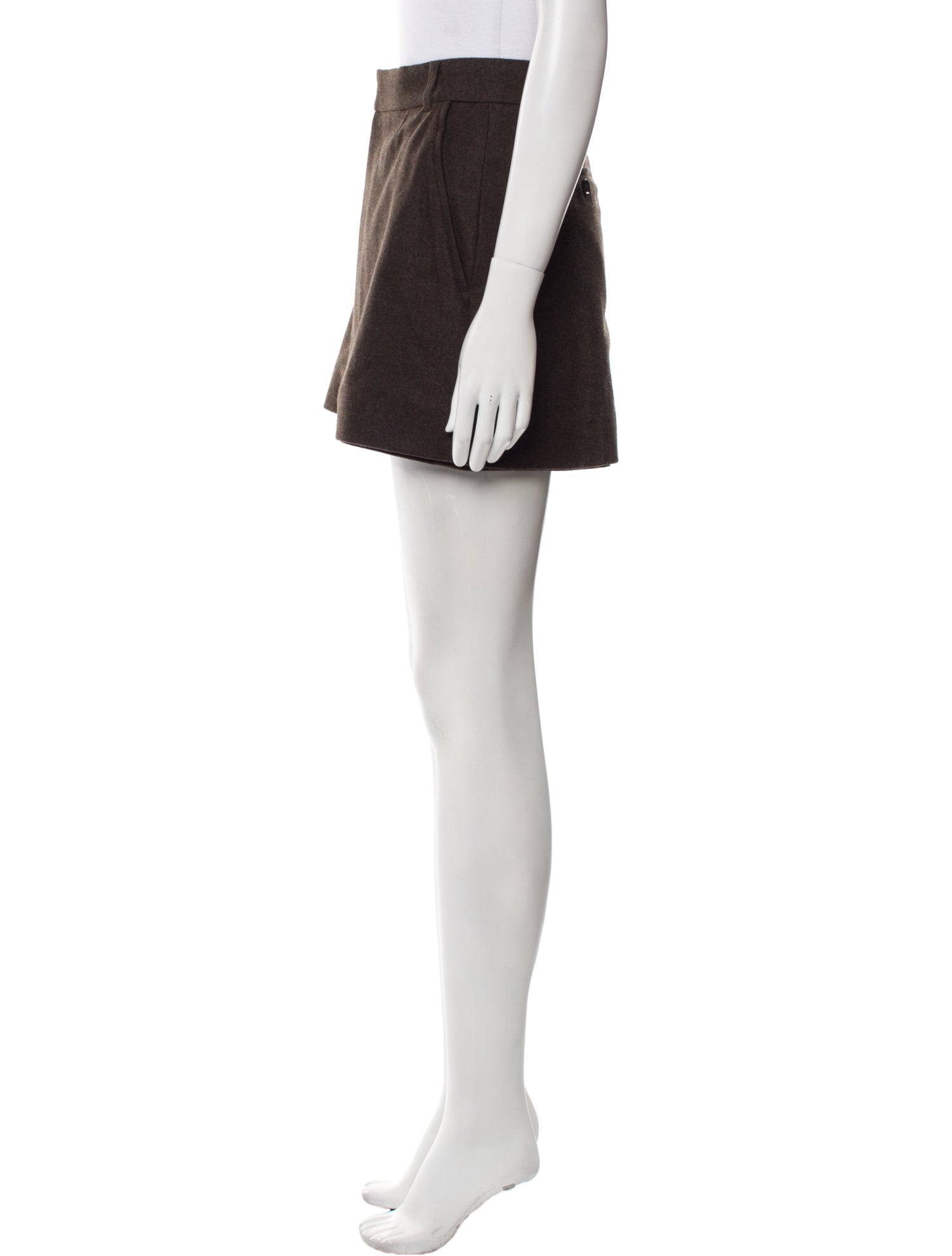 AMI Alexandre Mattiussi Wool Mini Skirt