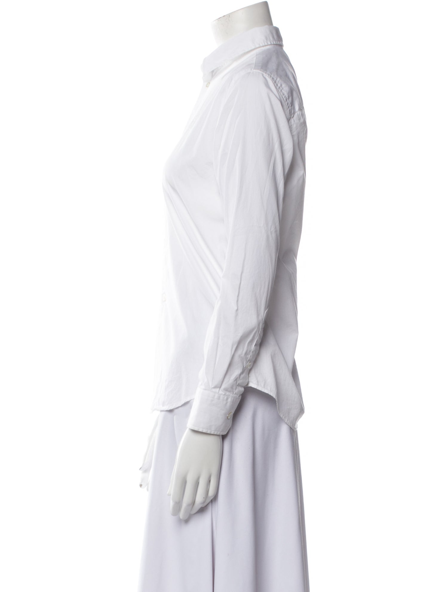 AMI Long Sleeve Button-Up Top