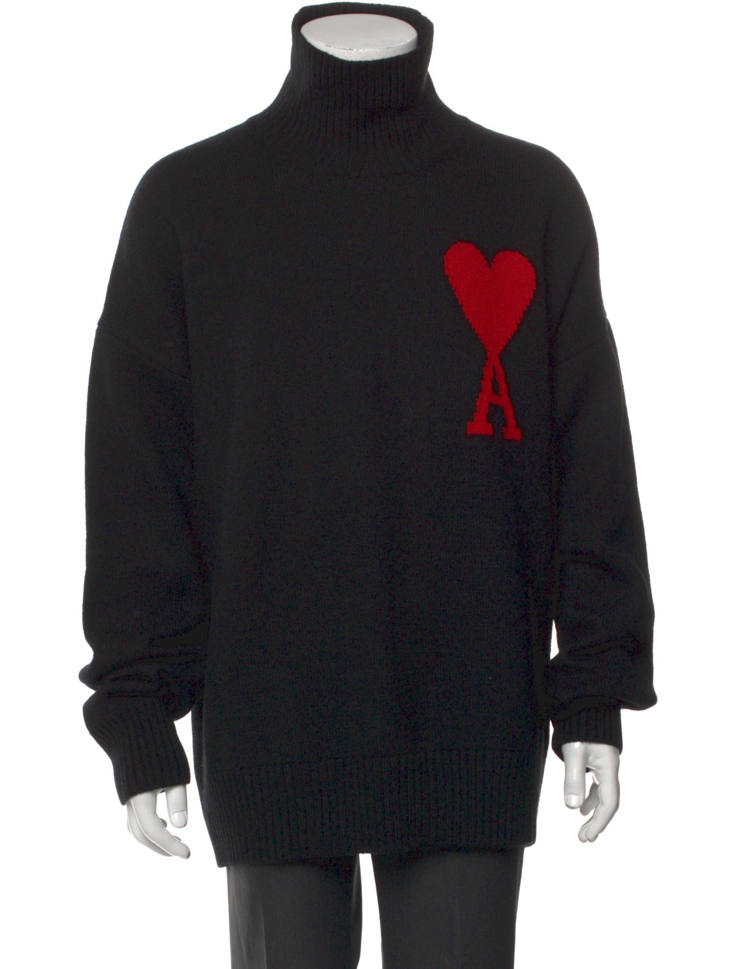 AMI Wool Graphic Print Pullover