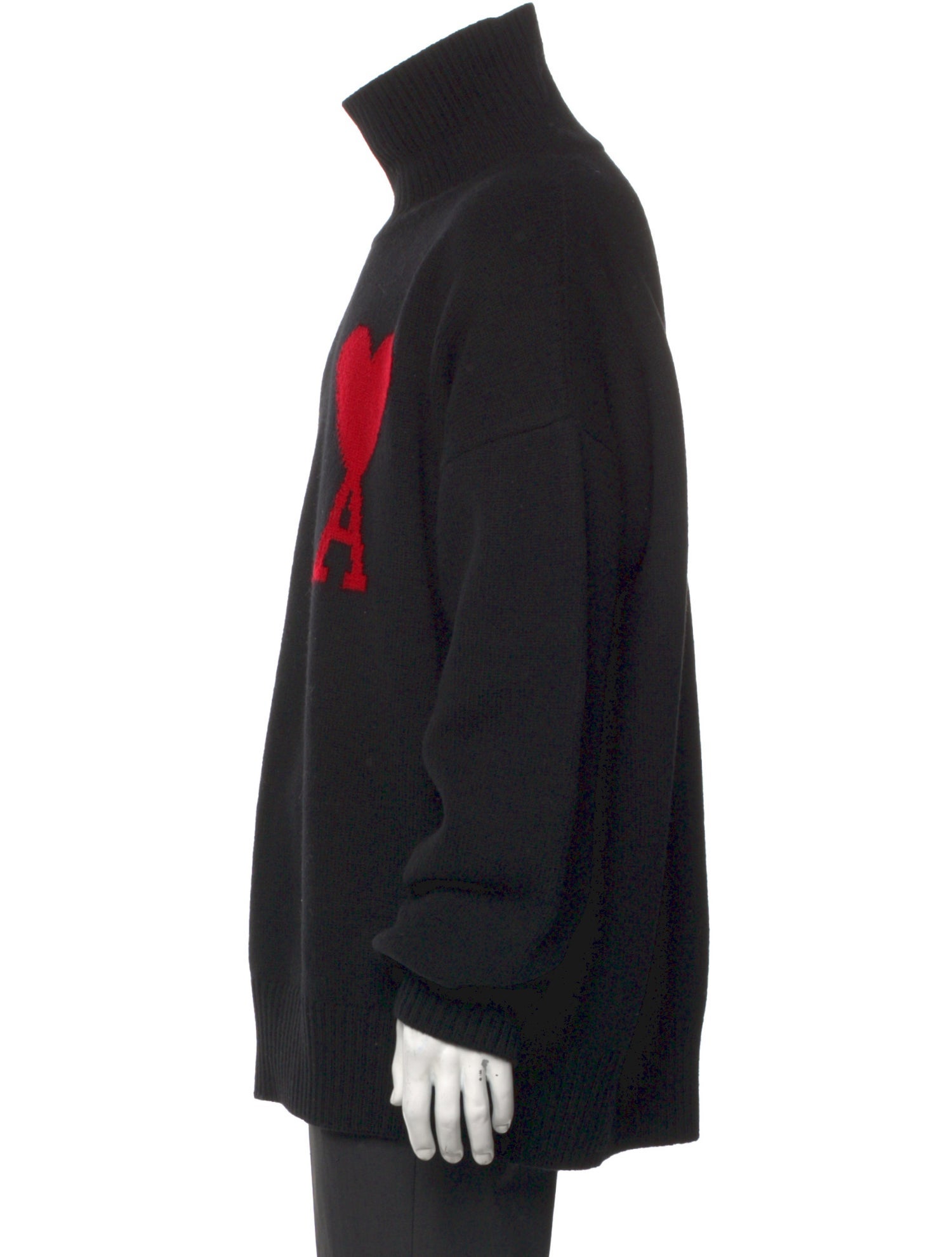 AMI Wool Graphic Print Pullover