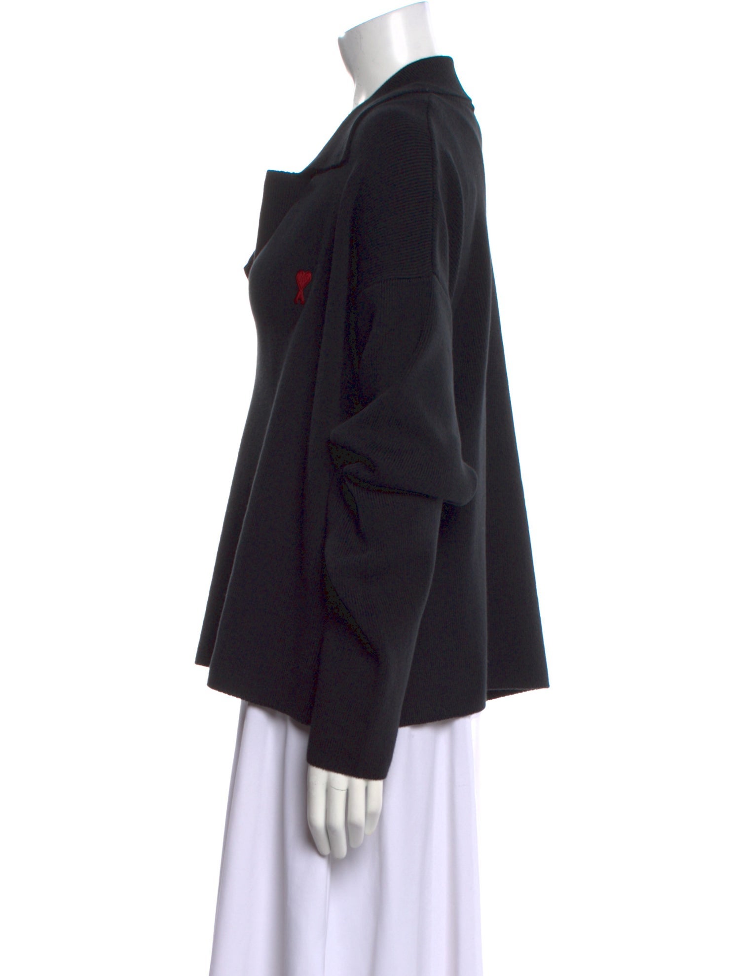 AMI Mock Neck Long Sleeve Polo Sweater w/ Tags