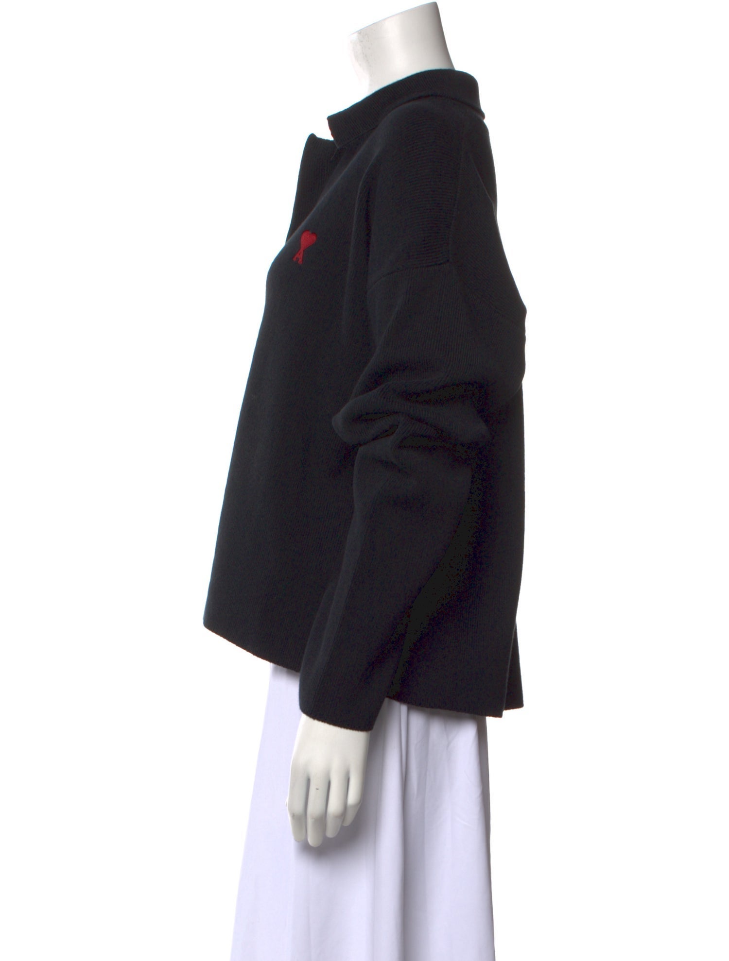 AMI Mock Neck Long Sleeve Polo Sweater w/ Tags