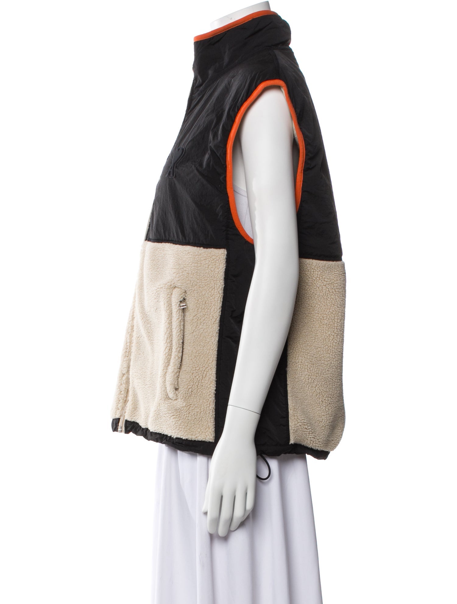 AMI Colorblock Pattern Vest