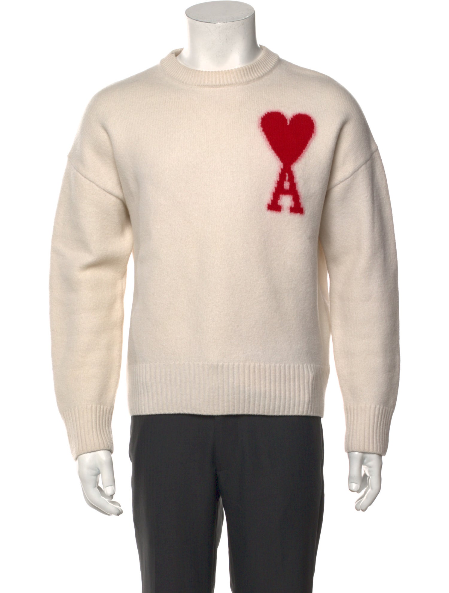 AMI Virgin Wool Graphic Print Pullover