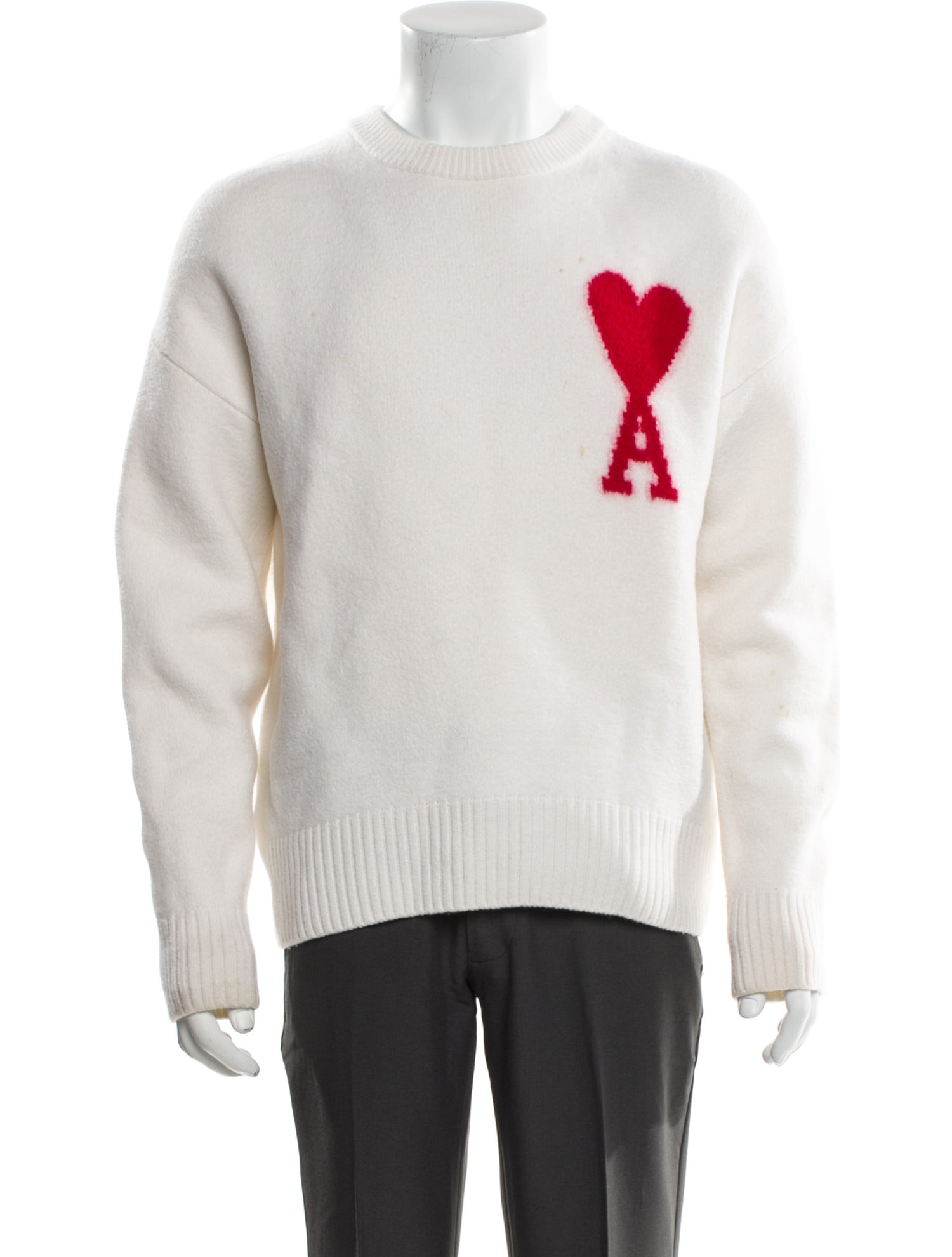 AMI Virgin Wool Graphic Print Pullover