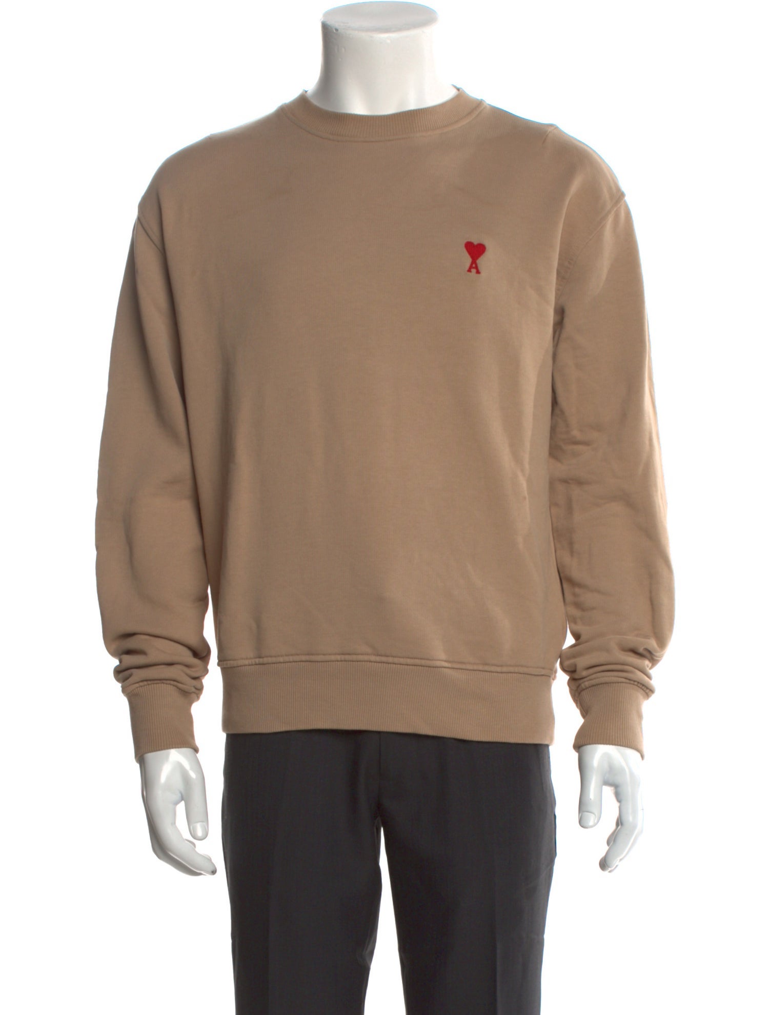 AMI Graphic Print Crew Neck Pullover