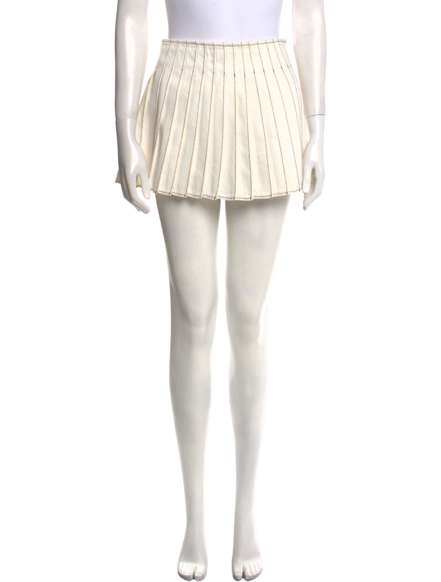 AMI Striped Mini Skirt