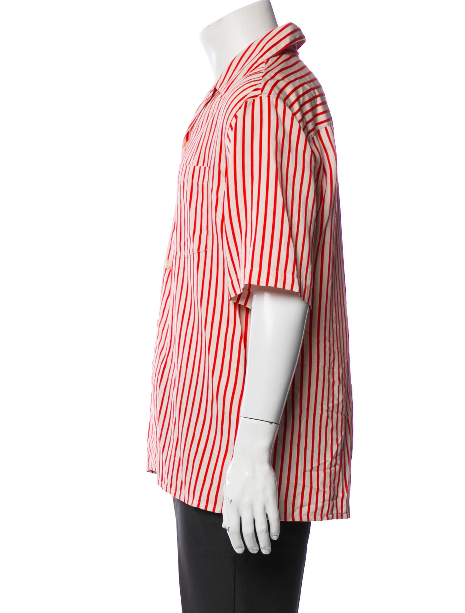 AMI Striped Short Sleeve Shirt
