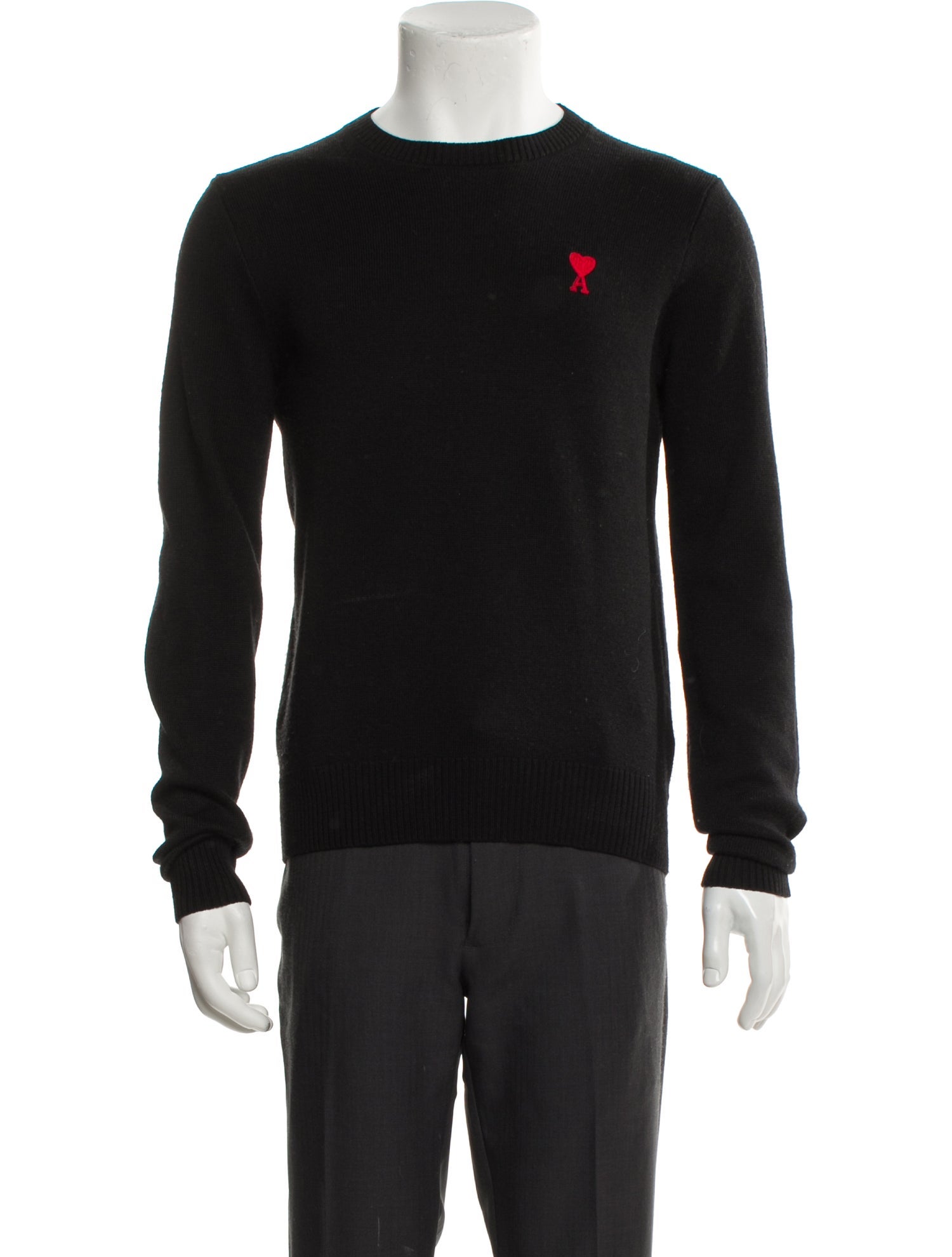 AMI Merino Wool Graphic Print Pullover