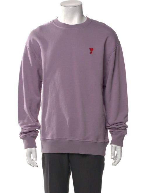 AMI Graphic Print Crew Neck Pullover