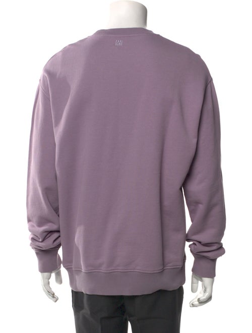 AMI Graphic Print Crew Neck Pullover