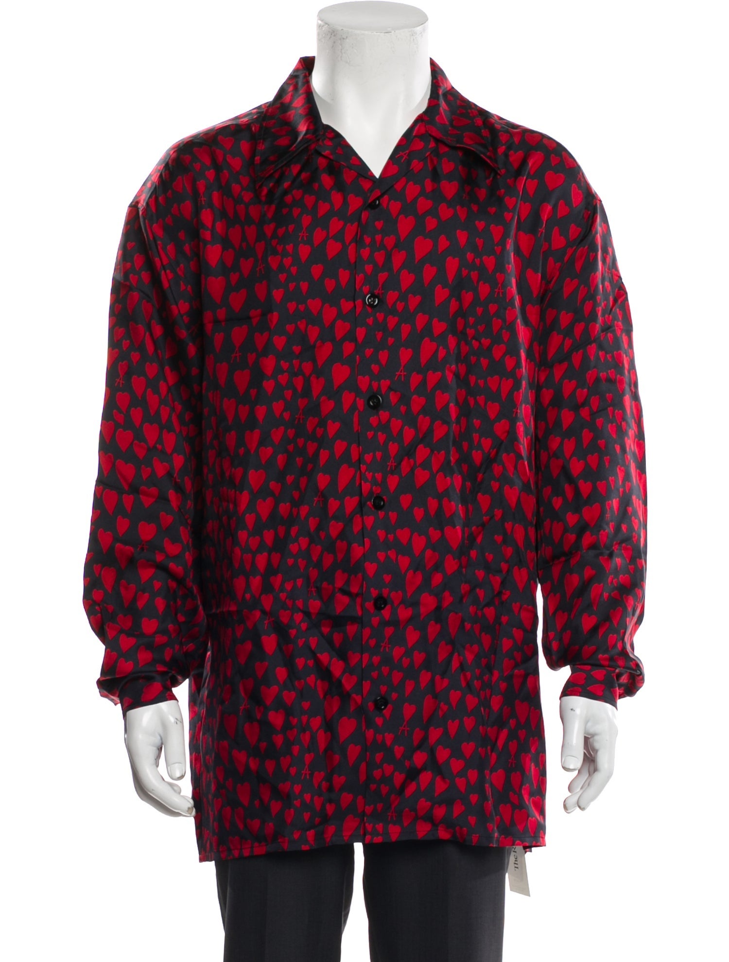 AMI Printed Long Sleeve Dress Shirt