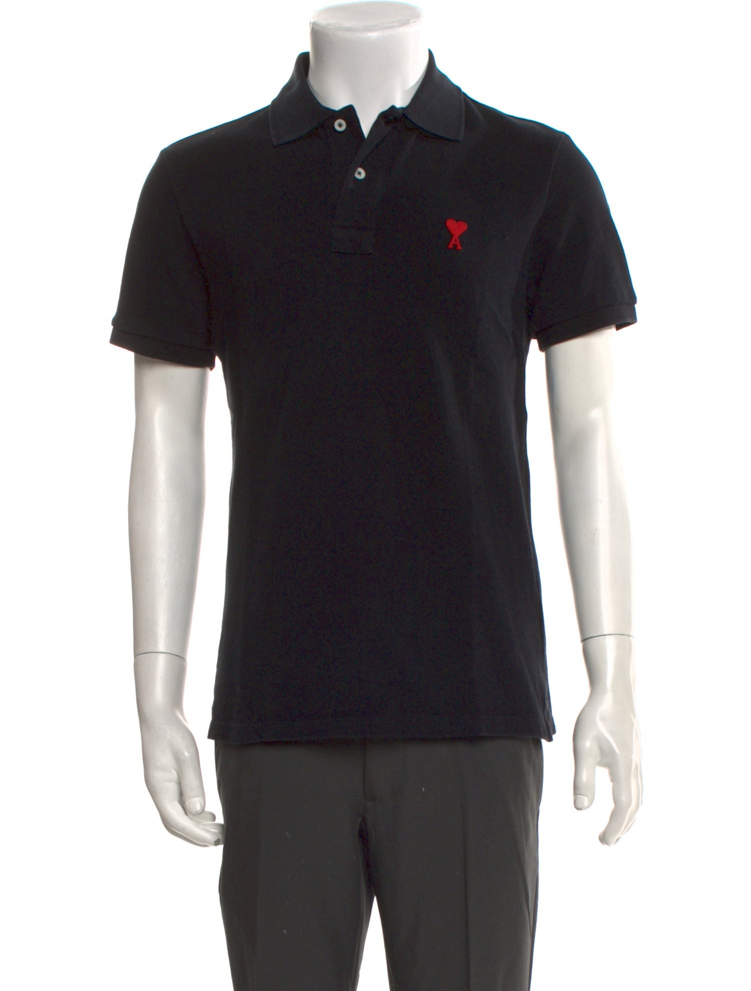 AMI Collar Short Sleeve Polo Shirt