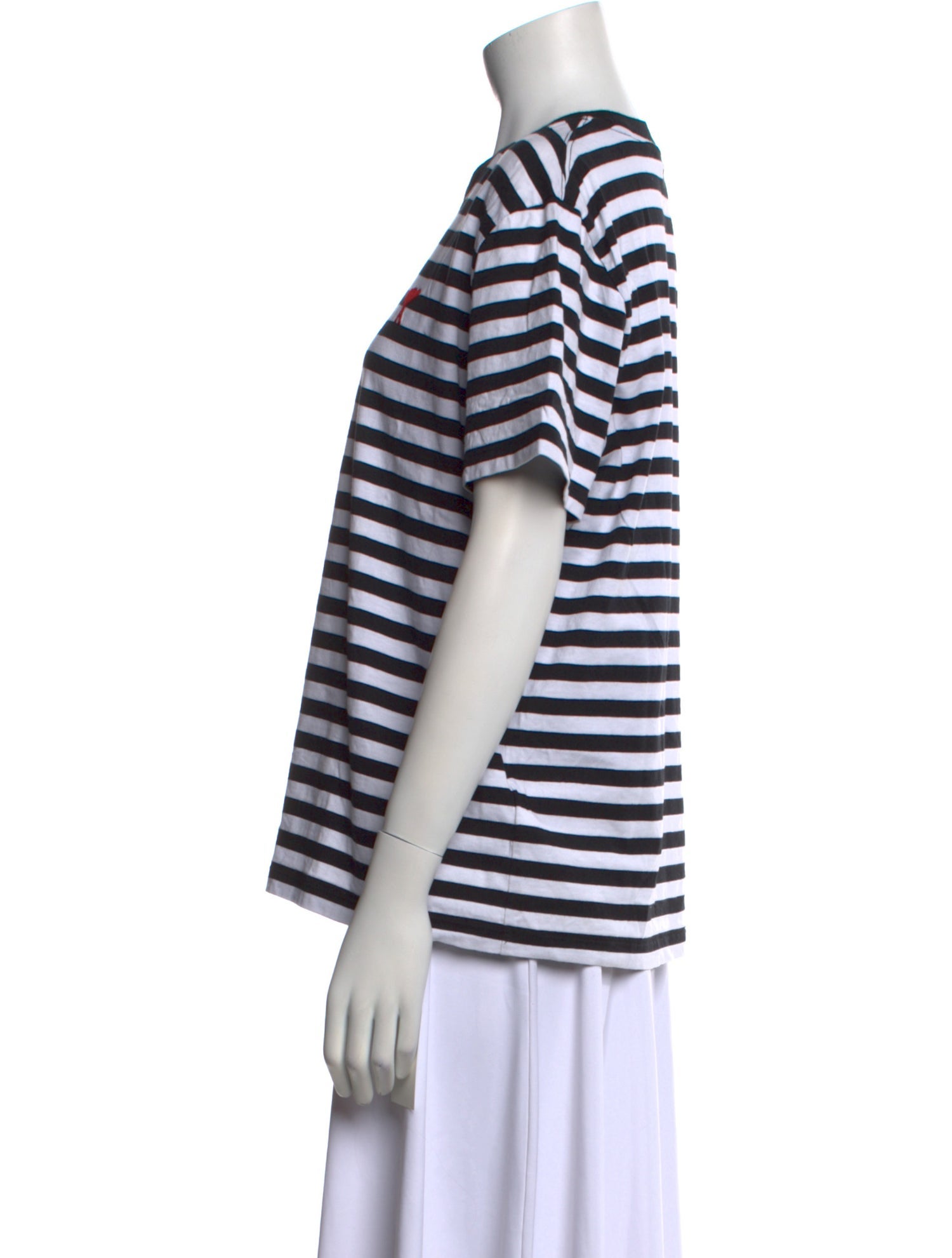AMI Striped Crew Neck T-Shirt