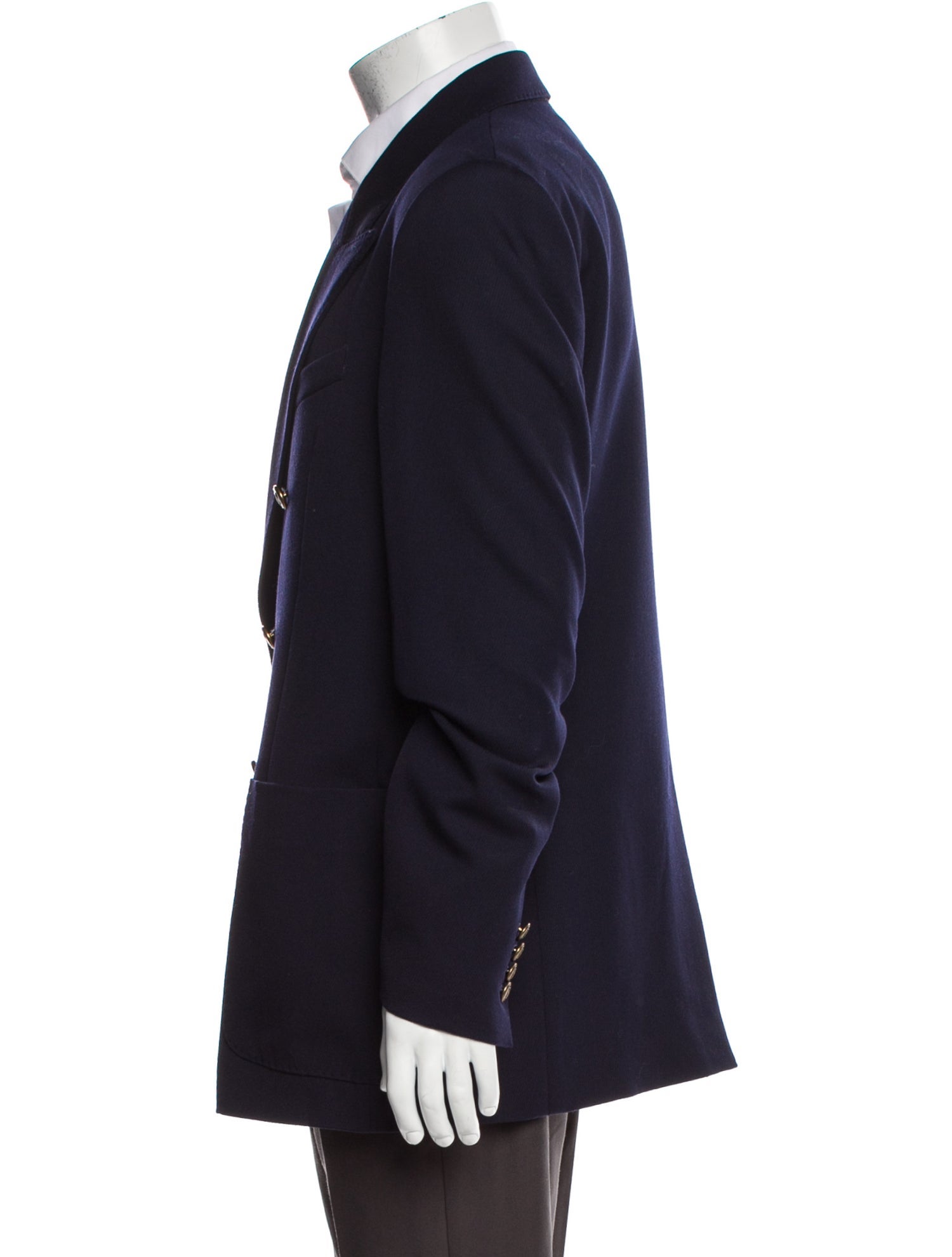 AMI Virgin Wool Embroidered Accent Blazer