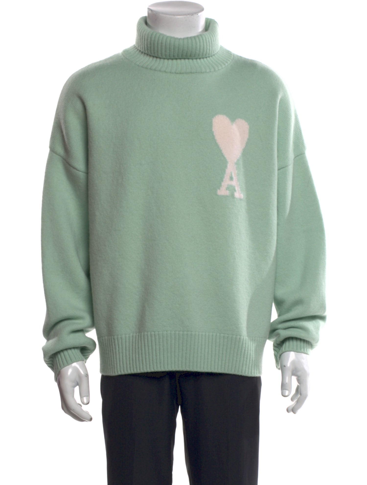 AMI Merino Wool Graphic Print Pullover