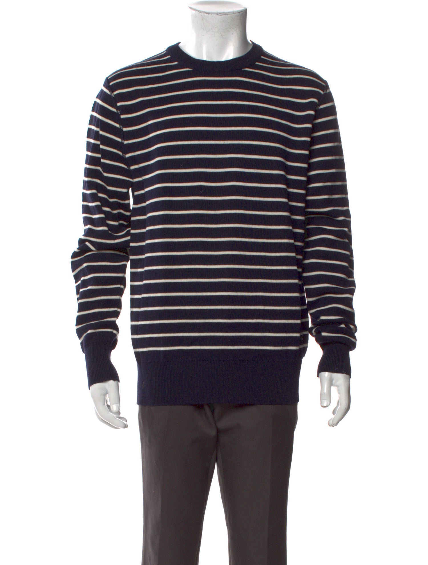 AMI Wool Striped Pullover