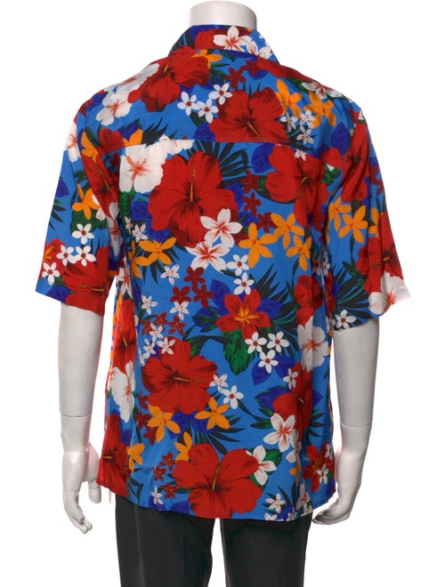 AMI Floral Print Short Sleeve Shirt