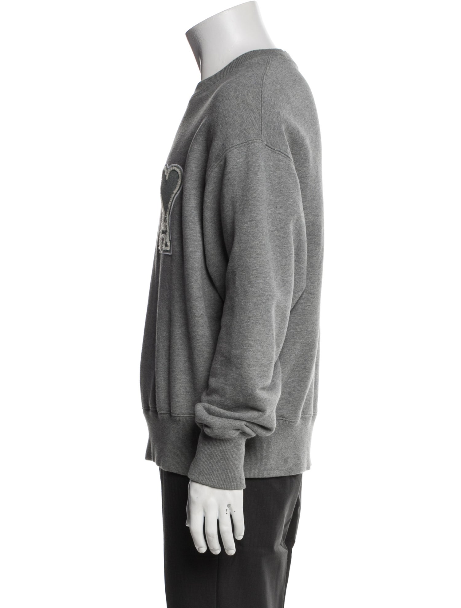 AMI Graphic Print Crew Neck Pullover