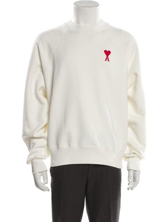 AMI Graphic Print Turtleneck Pullover