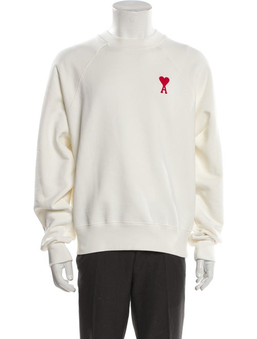 AMI Graphic Print Turtleneck Pullover