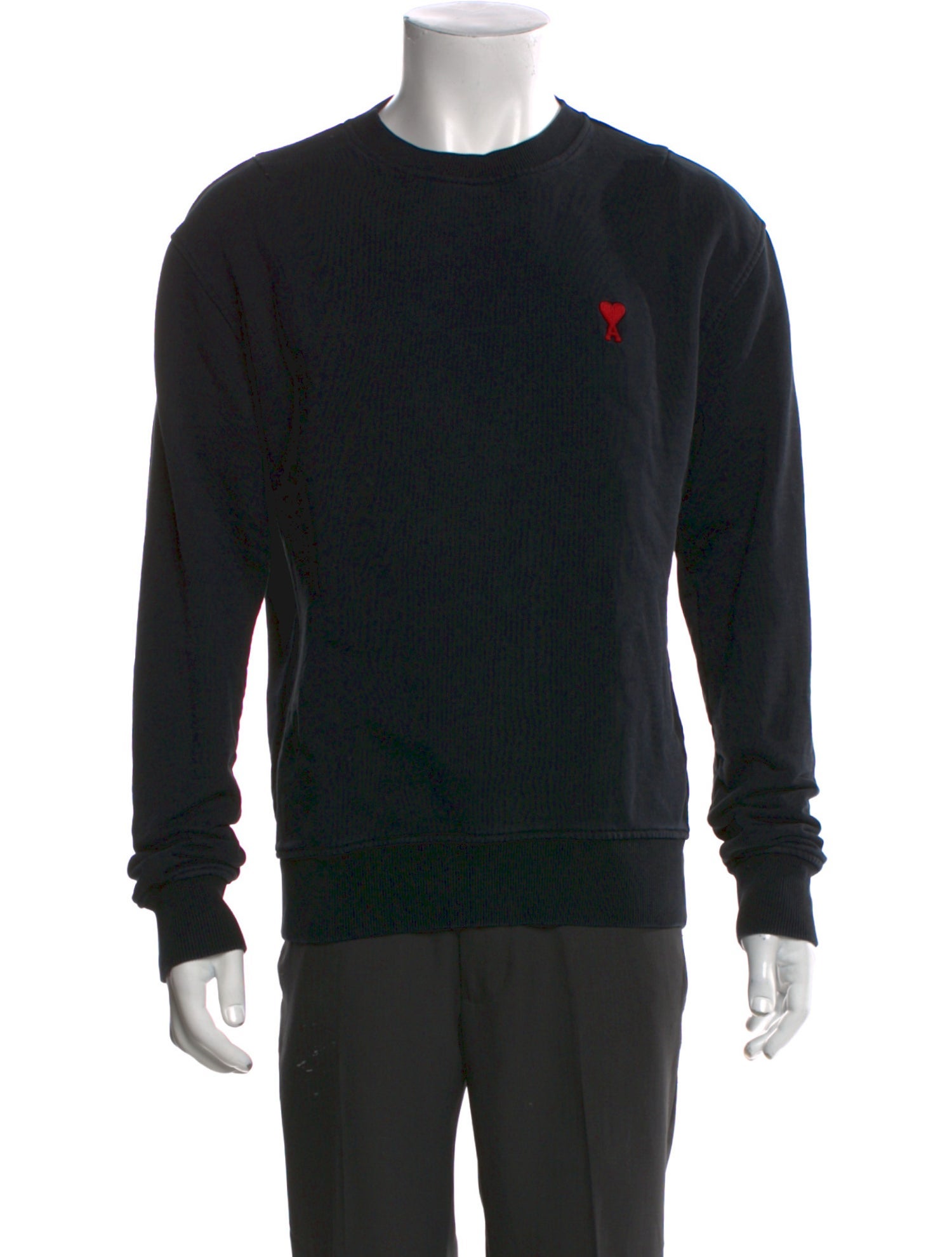 AMI Graphic Print Crew Neck Pullover