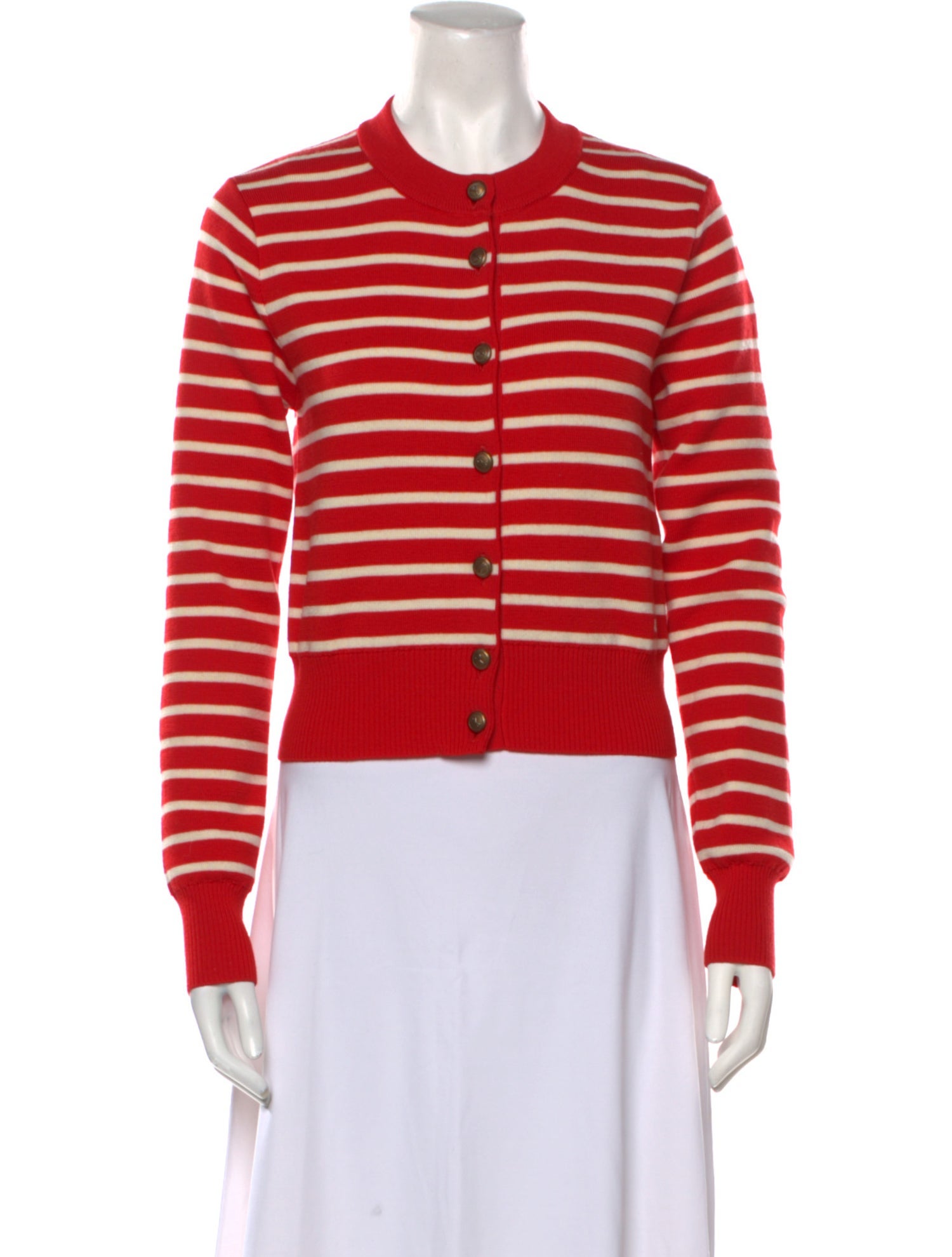 AMI Merino Wool Striped Sweater