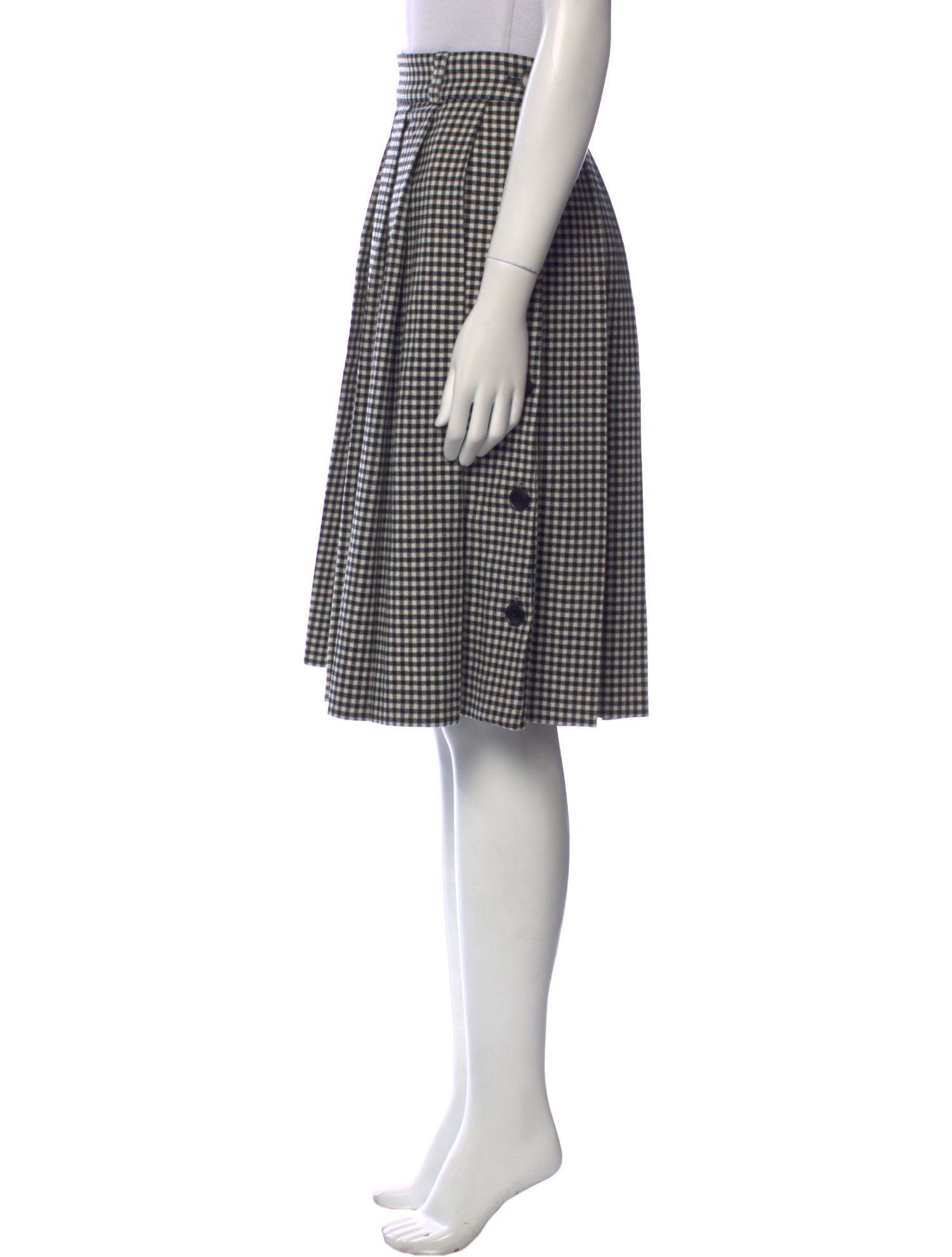 AMI Wool Knee-Length Skirt