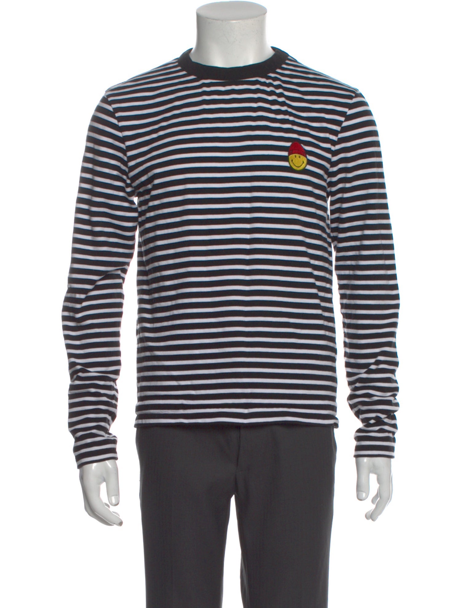 AMI Striped Crew Neck Pullover