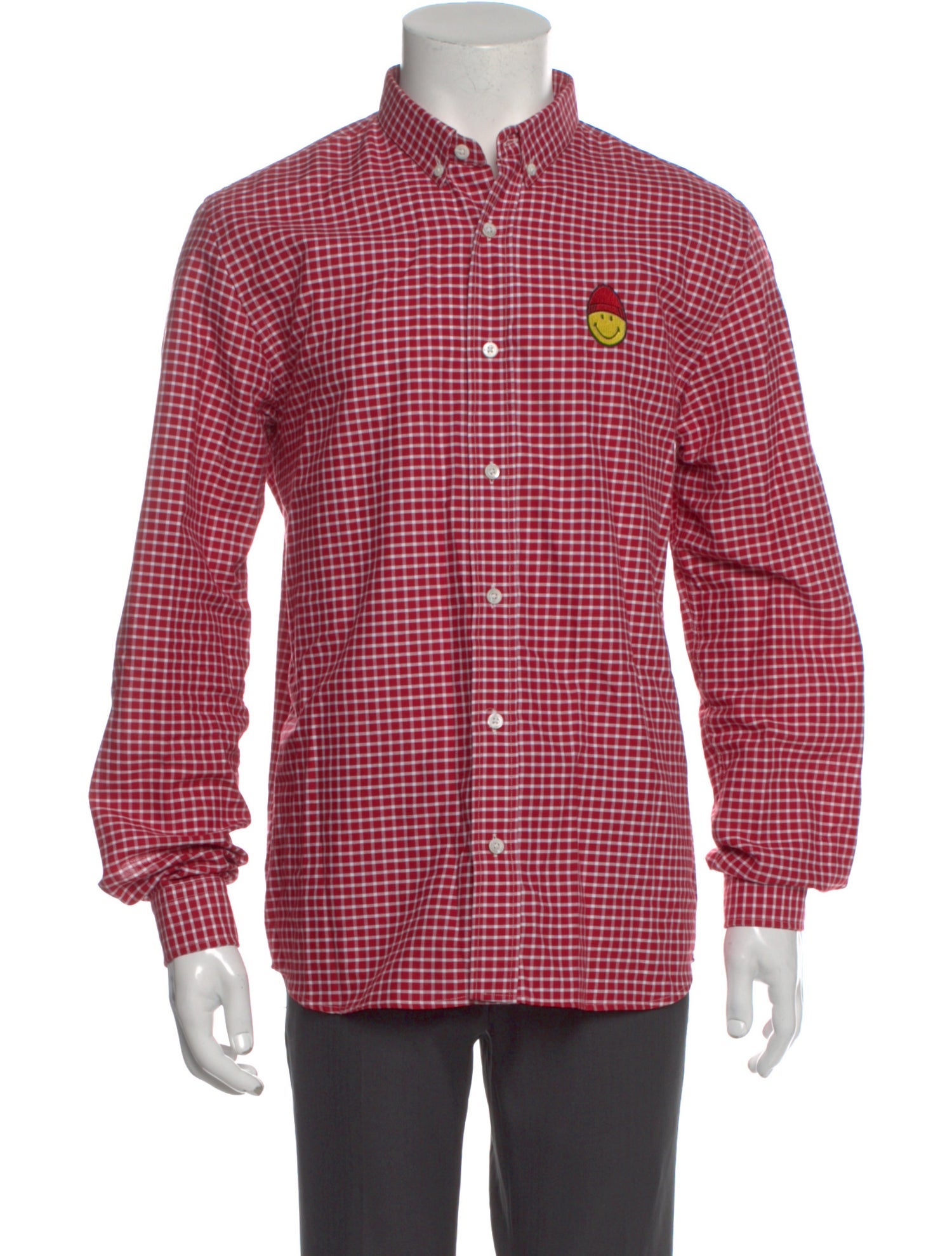 AMI Plaid Print Long Sleeve Shirt